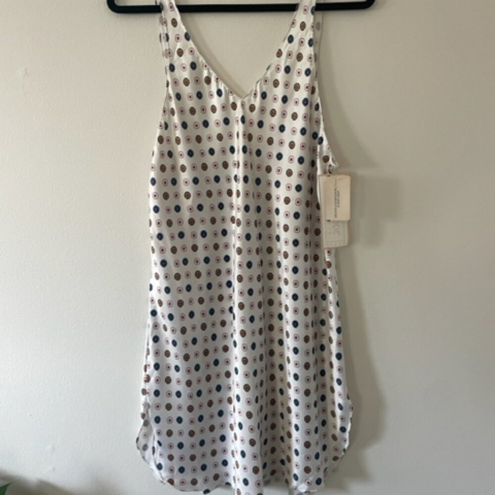 Vintage Patterned Mini Silk Dress